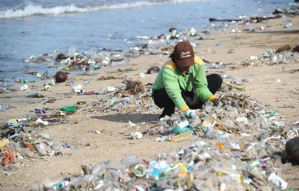 Dechets plastique en abondance